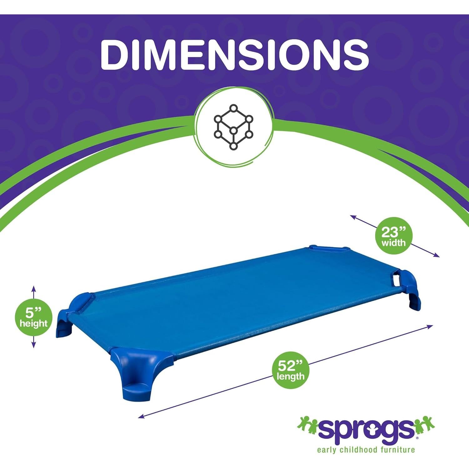 Camas Apilables Sprogs para Niños - Paquete de 4 - 132x58 cm