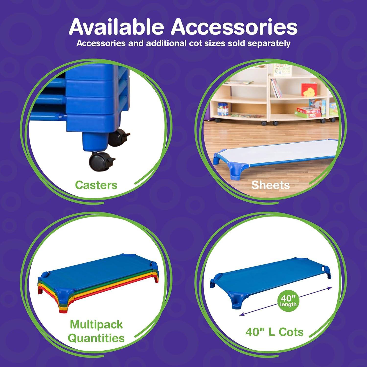 Camas Apilables Sprogs para Niños - Paquete de 4 - 132x58 cm