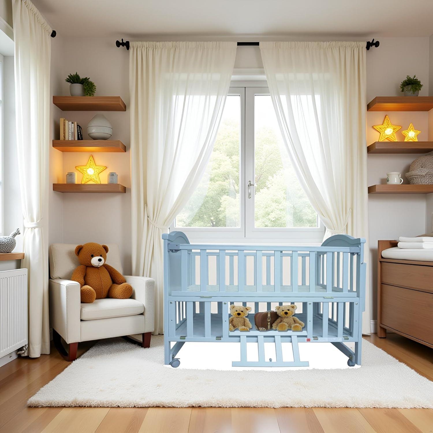 Cuna Mini Portátil Styhigh 4 en 1 con Colchón Viscoelástico