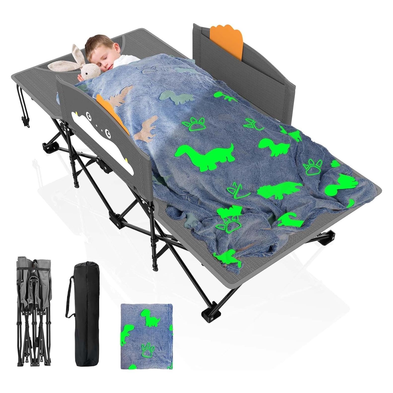 Cuna Plegable para Niños Suteck 142x64 cm, Portátil y Segura