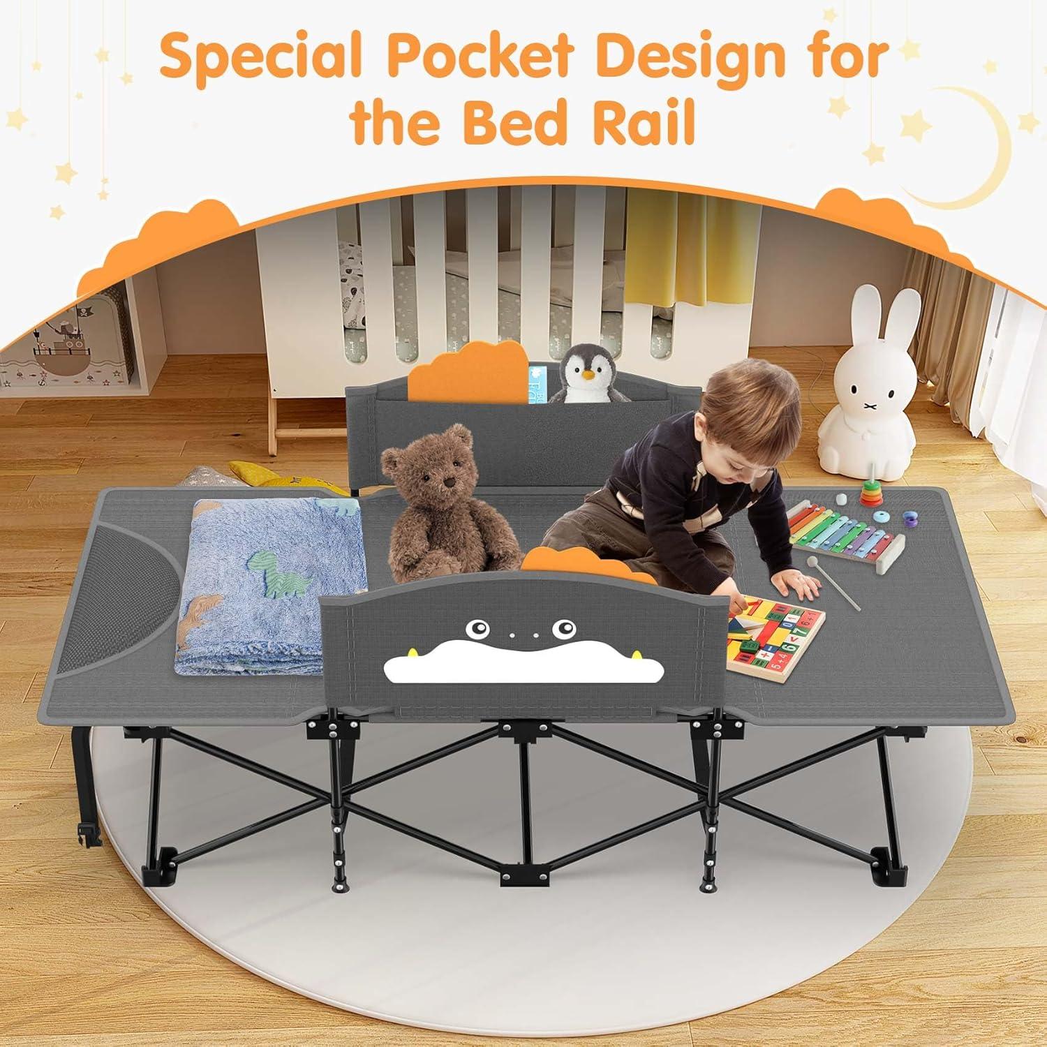 Cuna Plegable para Niños Suteck 142x64 cm, Portátil y Segura