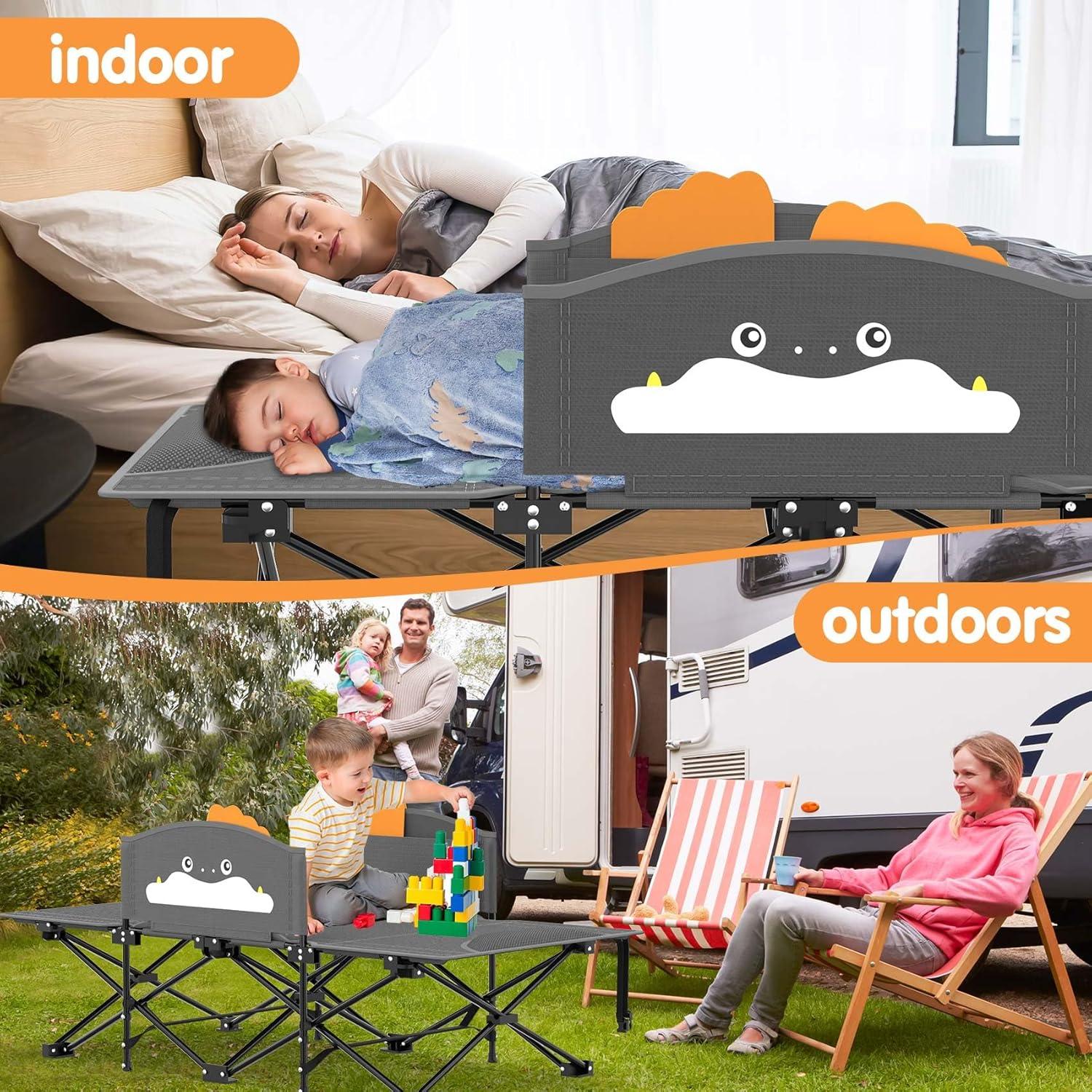 Cuna Plegable para Niños Suteck 142x64 cm, Portátil y Segura