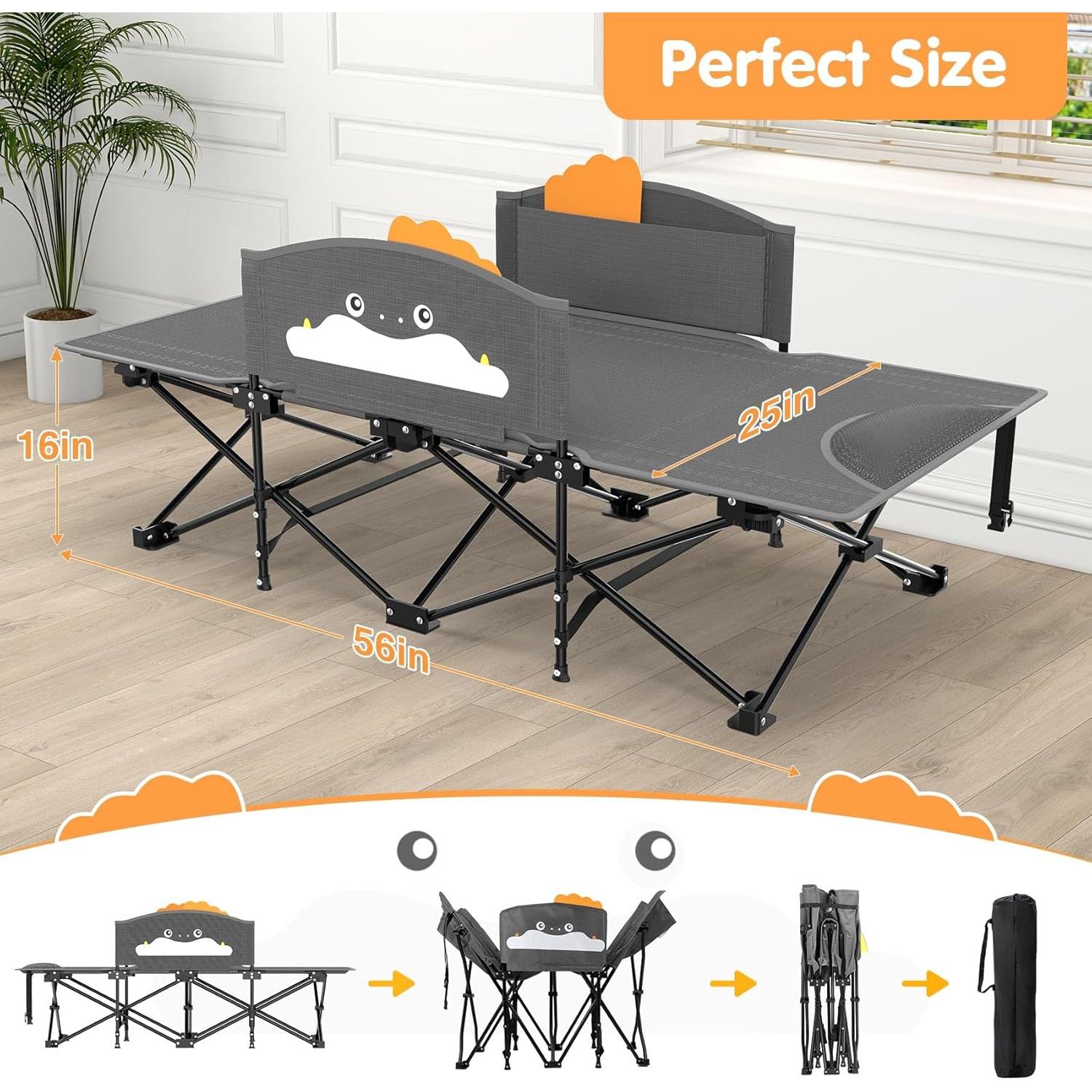 Cuna Plegable para Niños Suteck 142x64 cm, Portátil y Segura