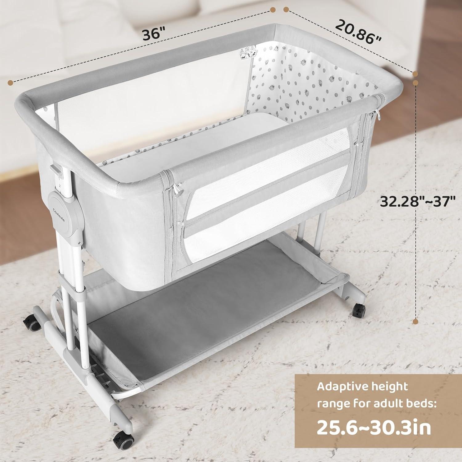 Cuna Mecedora Cowiewie 2025 con Malla Transpirable 360°