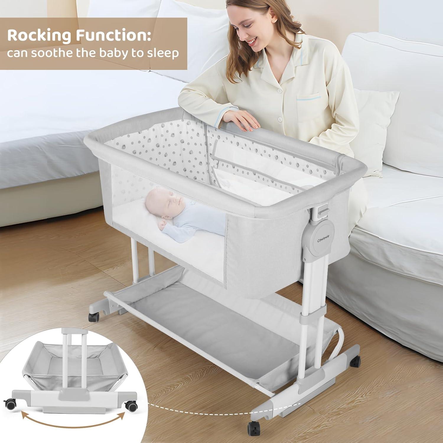 Cuna Mecedora Cowiewie 2025 con Malla Transpirable 360°