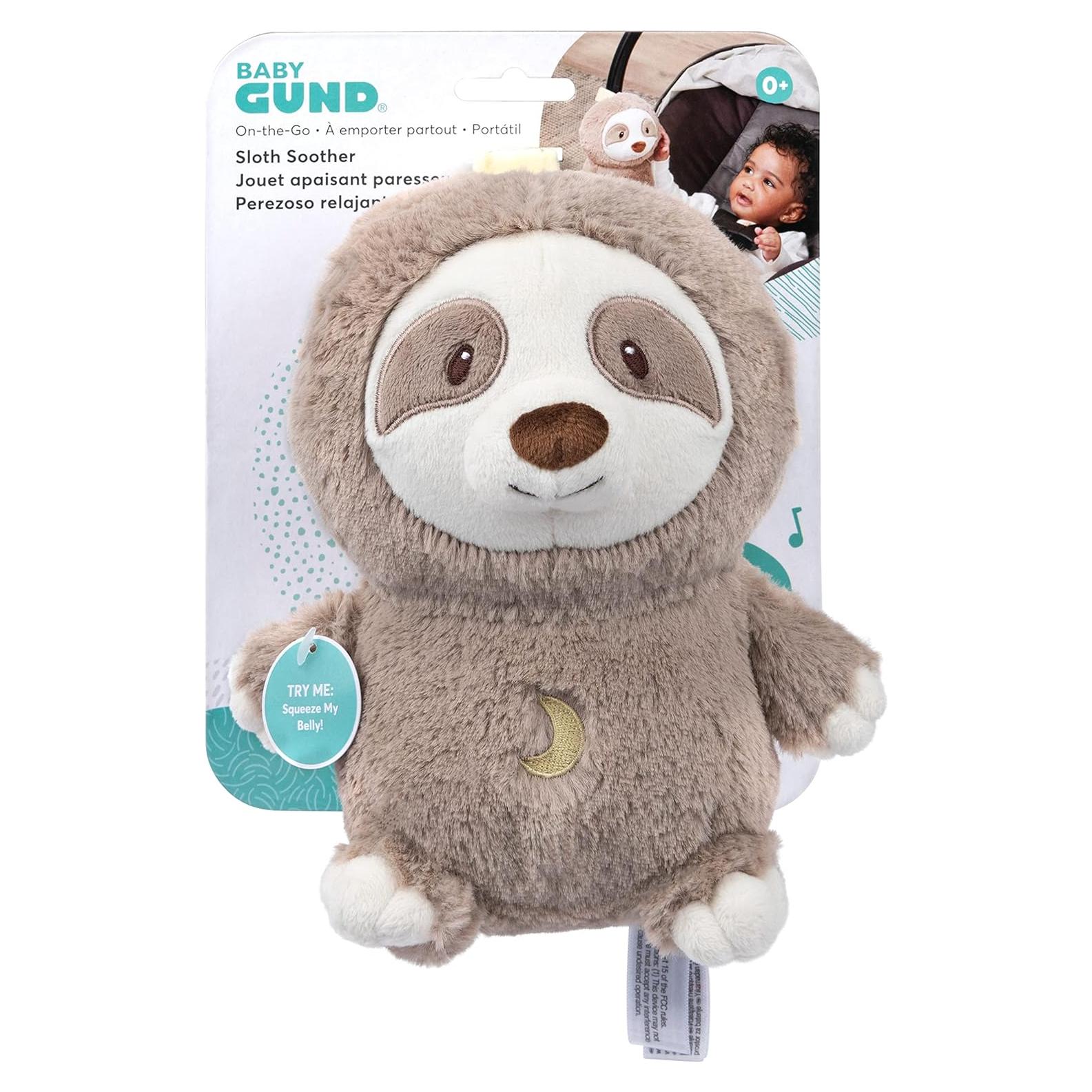 GUND Soother de Peluche Perezoso 15.24 cm con Sonidos