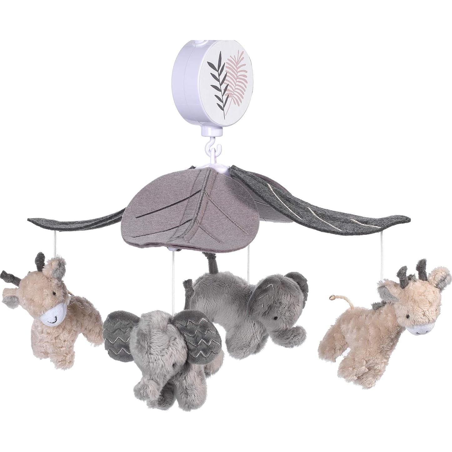 Móvil Musical para Cuna Lambs & Ivy Animales Selva Gris