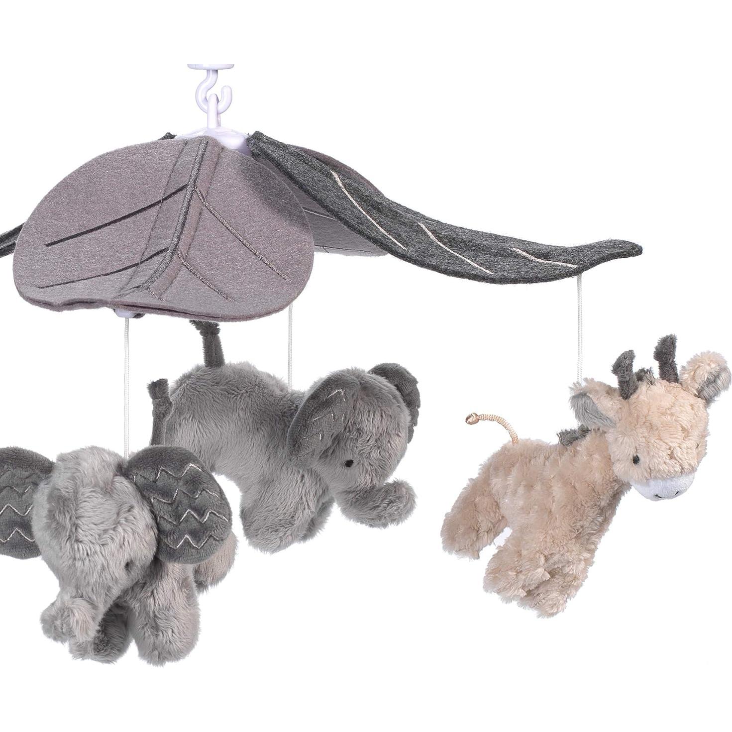 Móvil Musical para Cuna Lambs & Ivy Animales Selva Gris