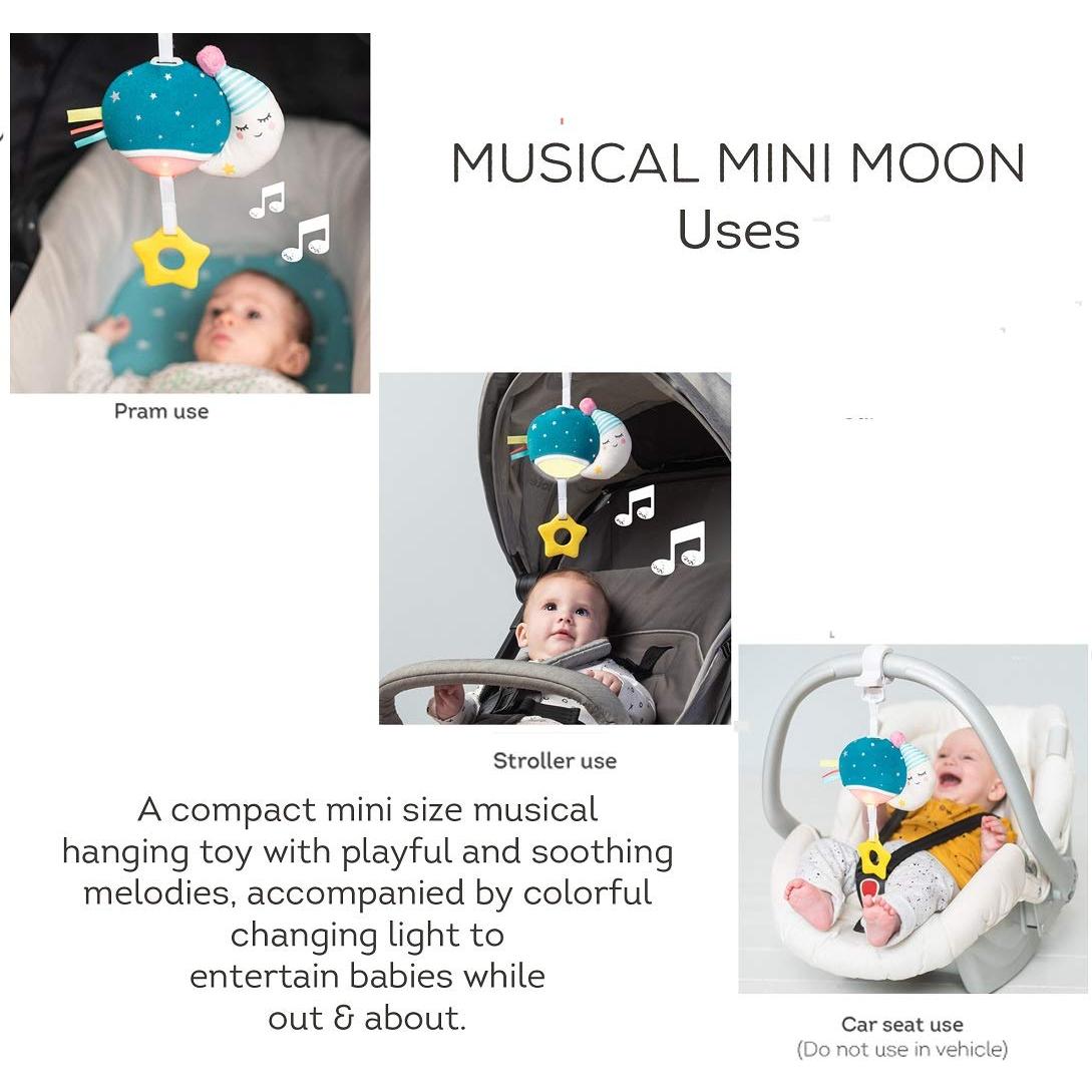 Taf Toys Mini Luna Musical Verde Azulado - Juguete Colgante para Bebés