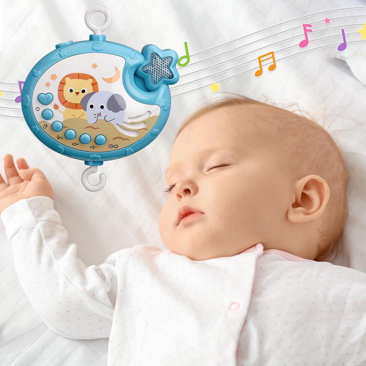 Móvil Musical para Bebés MUNEO con Luz y Control Remoto