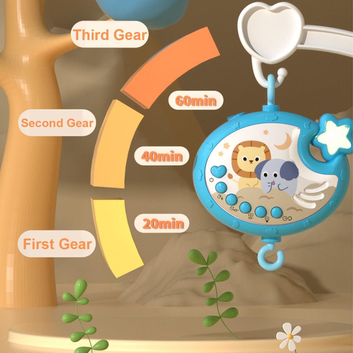 Móvil Musical para Bebés MUNEO con Luz y Control Remoto