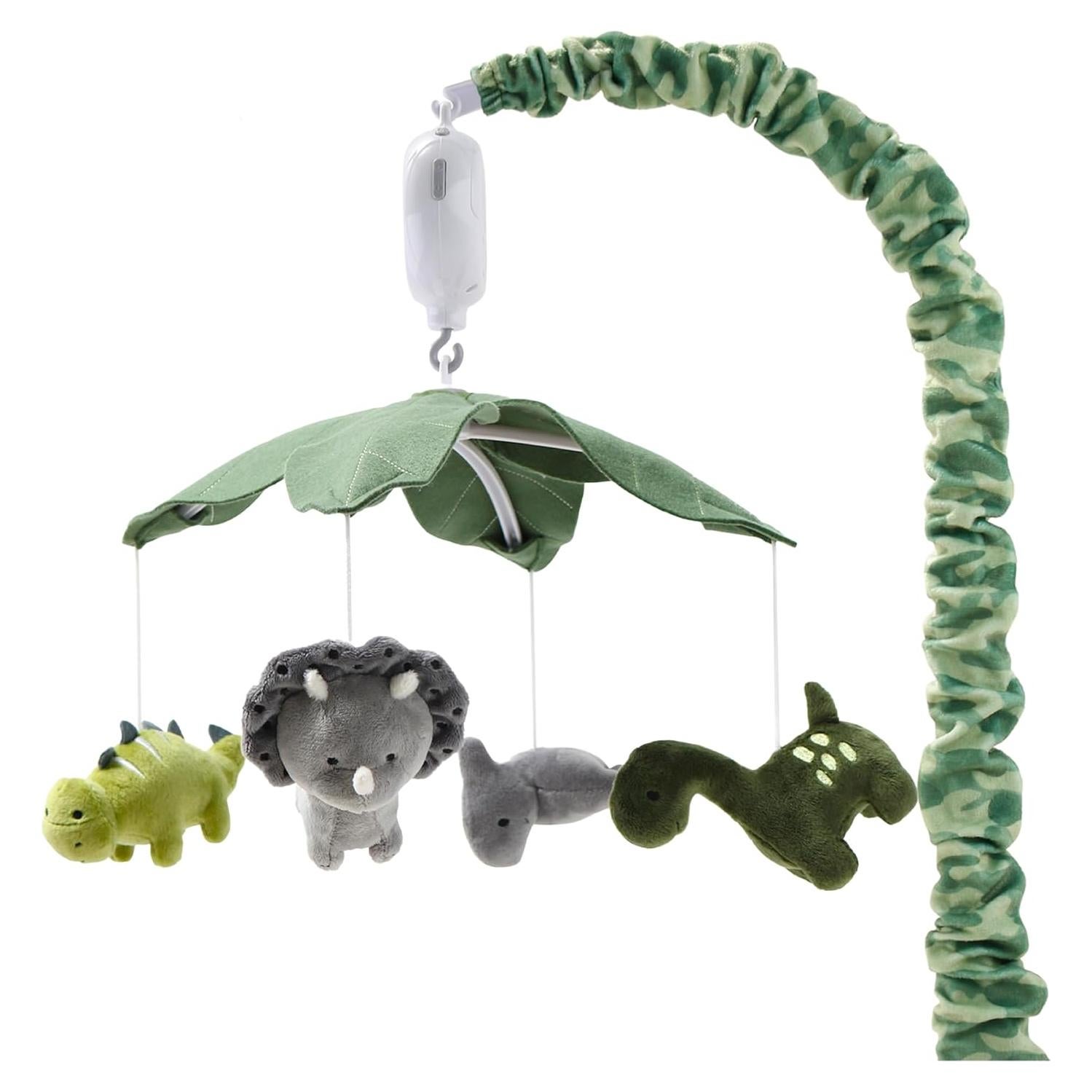 Móvil musical de cuna The Peanutshell dinosaurios camuflaje