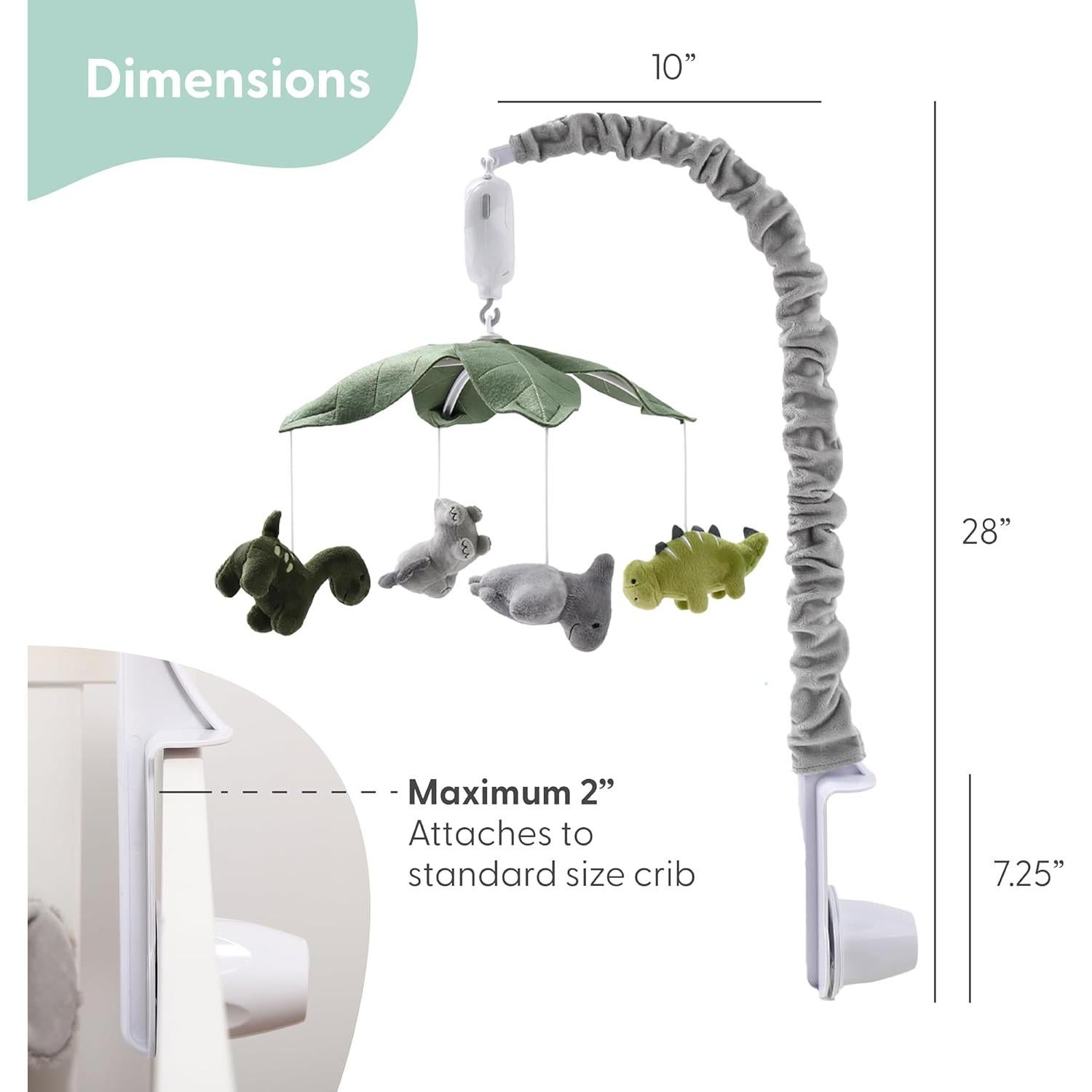 Móvil musical de cuna The Peanutshell dinosaurios camuflaje