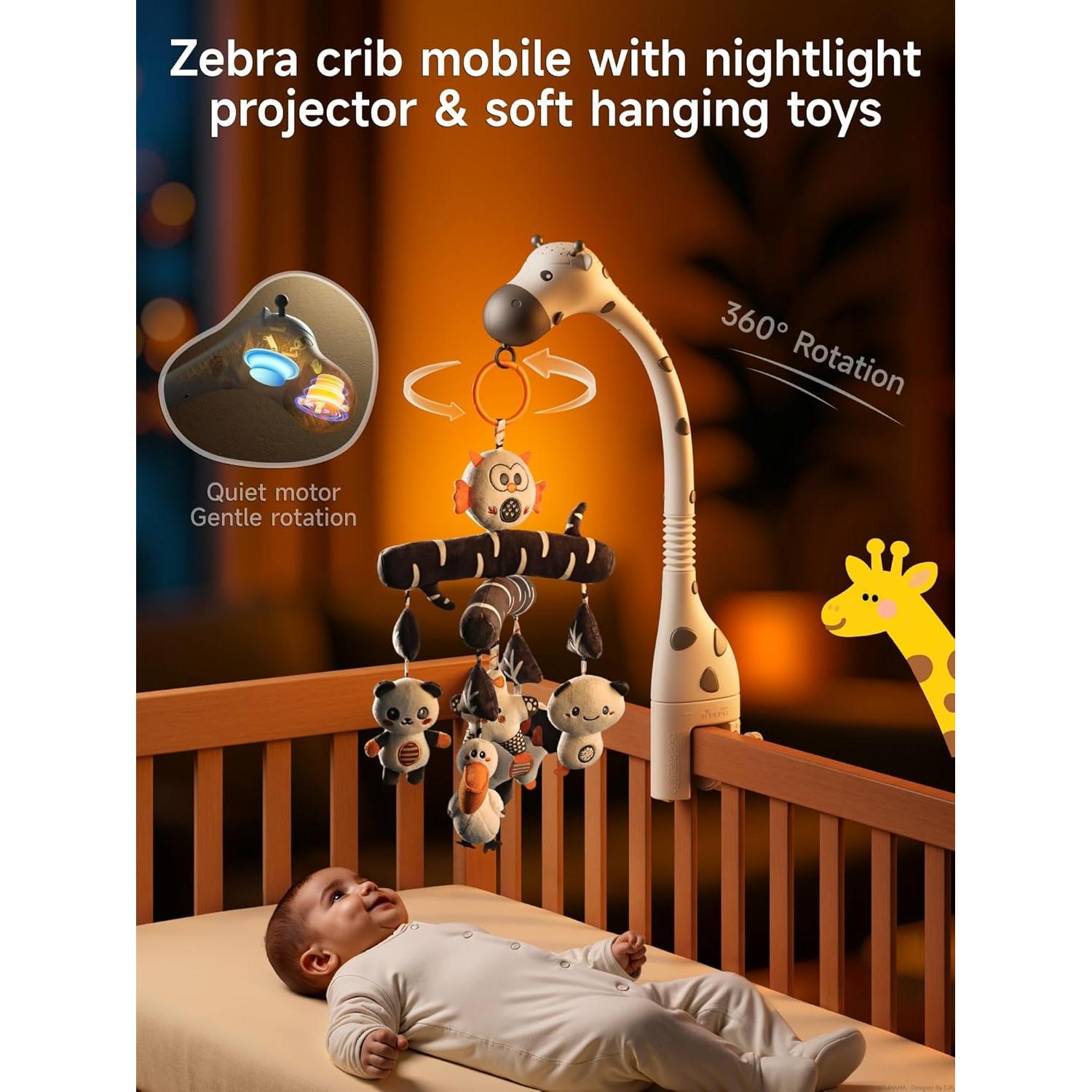 Móvil Musical para Cuna TUMAMA con Control Remoto y Proyector