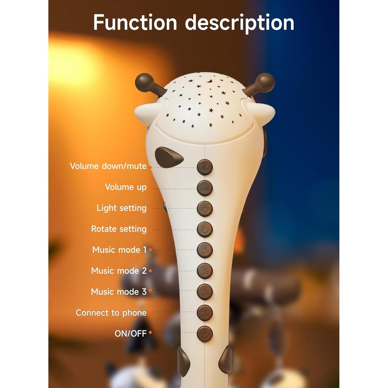 Móvil Musical para Cuna TUMAMA con Control Remoto y Proyector