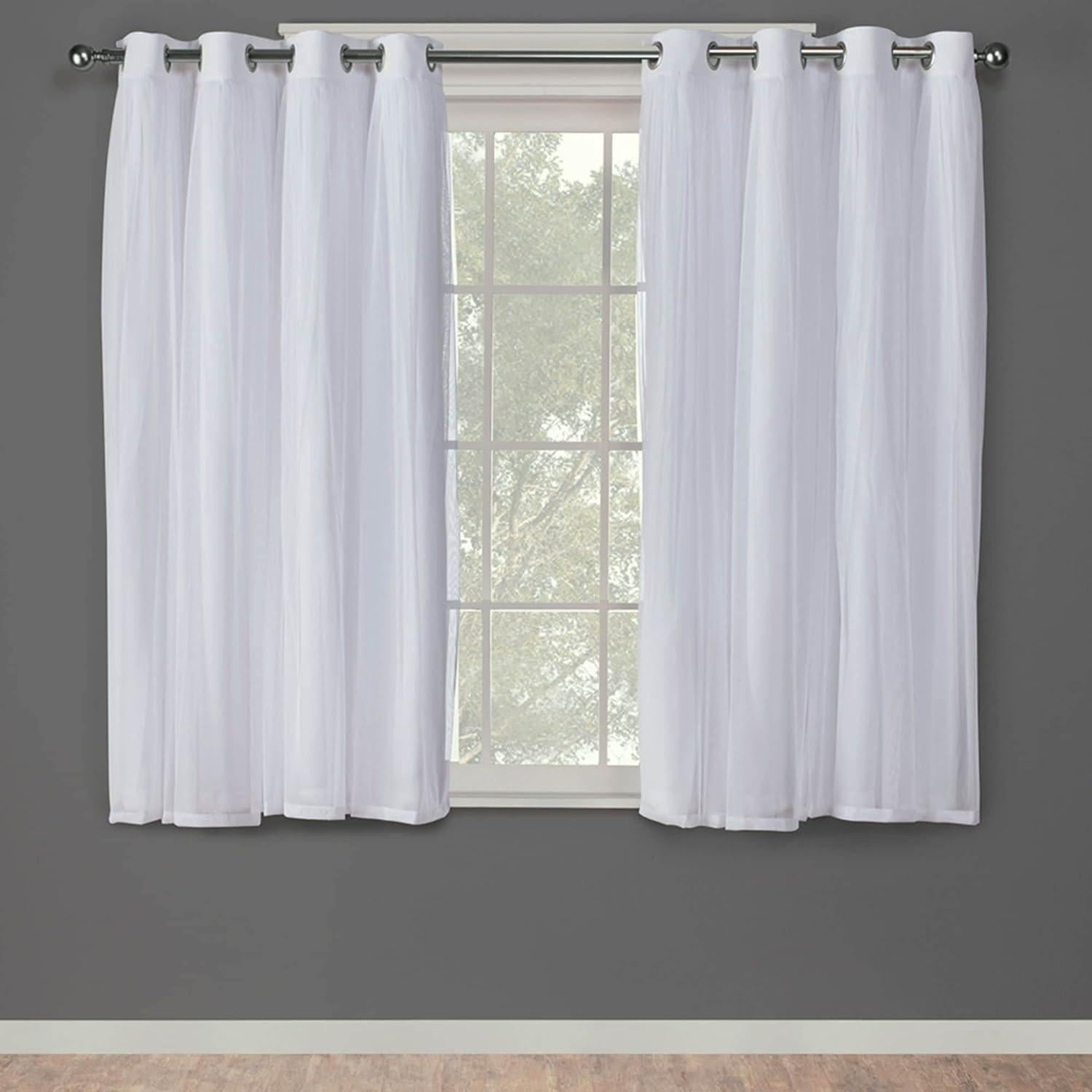 Cortinas Interiores Talia Doble Capa TOWN & COUNTRY LUXE 2 Piezas 132x244 cm Verde Menta