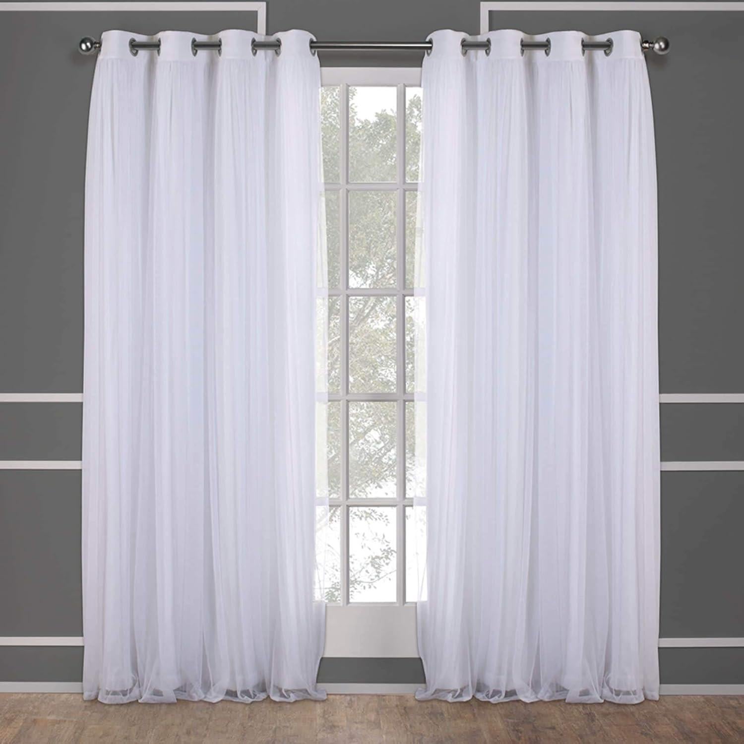 Cortinas Interiores Talia Doble Capa TOWN & COUNTRY LUXE 2 Piezas 132x244 cm Verde Menta