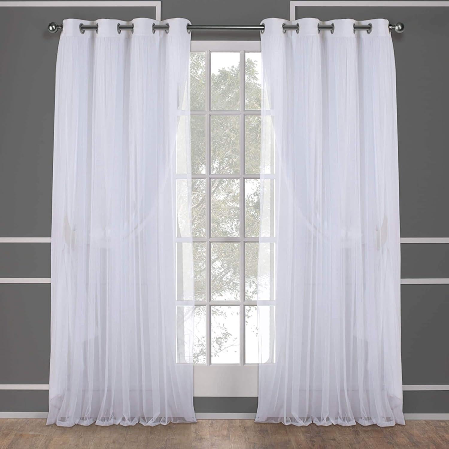 Cortinas Interiores Talia Doble Capa TOWN & COUNTRY LUXE 2 Piezas 132x244 cm Verde Menta