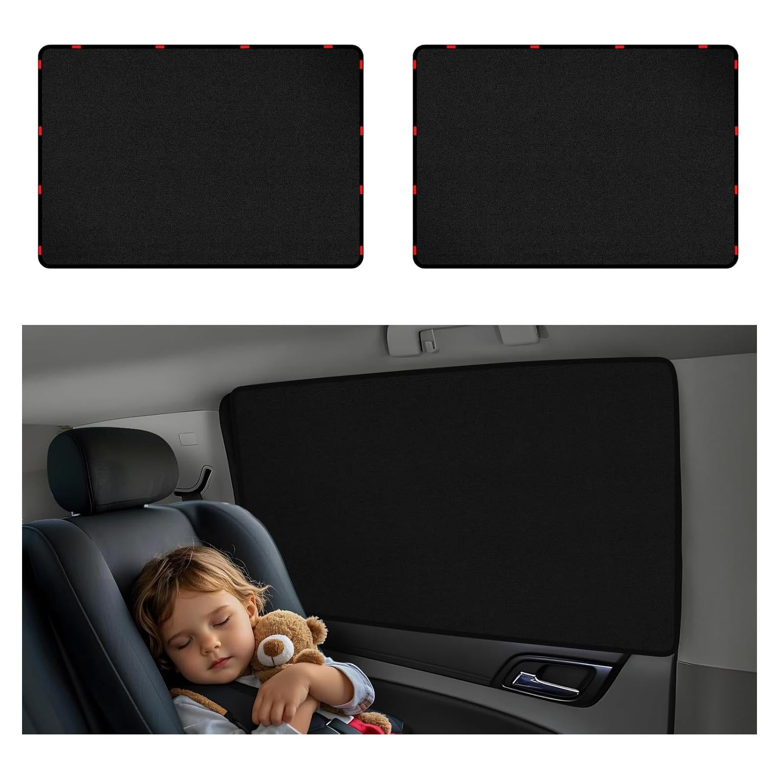 Sombras de Ventana para Coche ZATOOTO Suede Blackout 42x80 cm