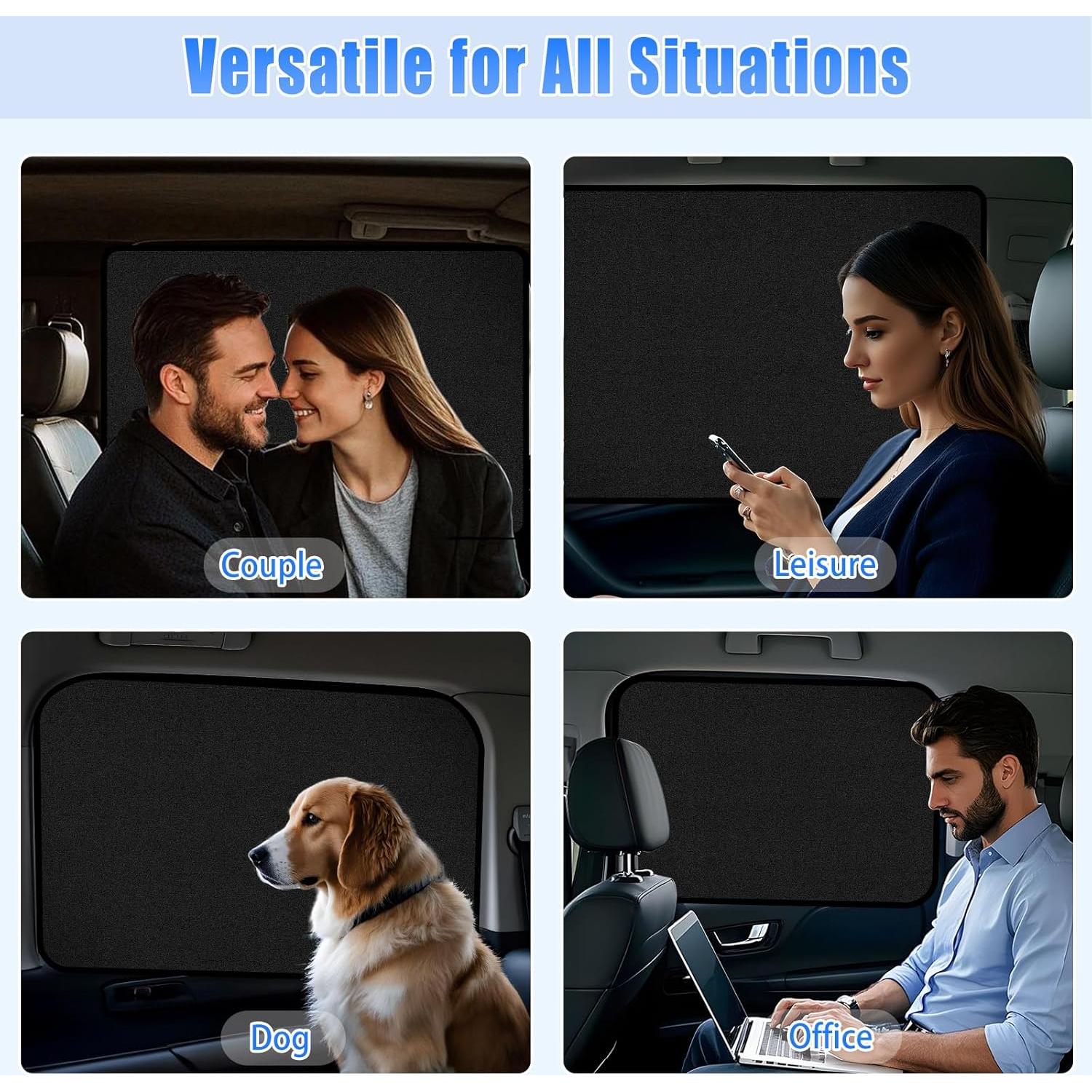 Sombras de Ventana para Coche ZATOOTO Suede Blackout 42x80 cm