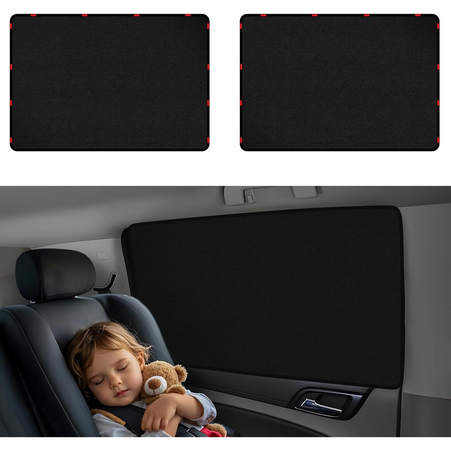 Sombras de Ventana para Coche ZATOOTO Suede Blackout 42x80 cm