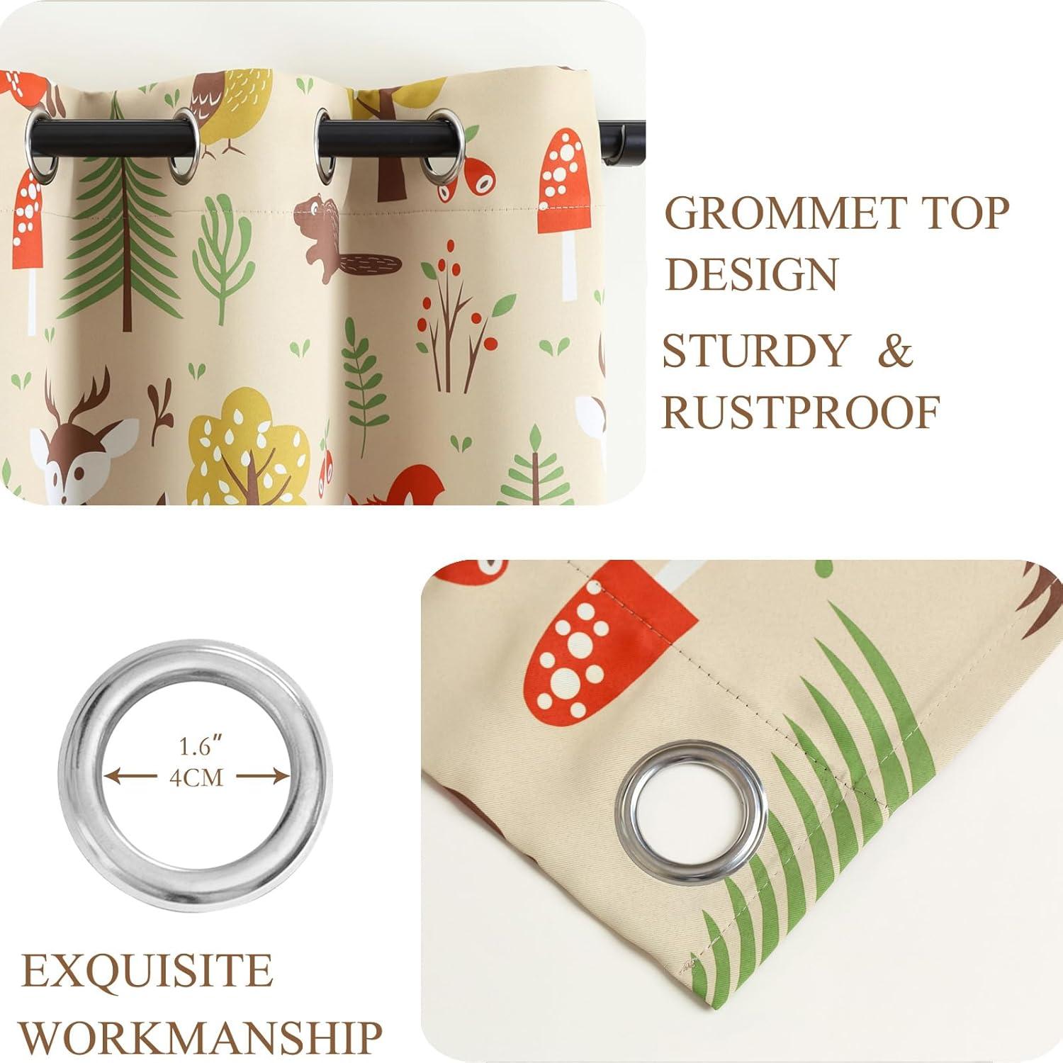 Cortinas Blackout L.Z.E para Niños Beige 52x63 cm - Juego de 2