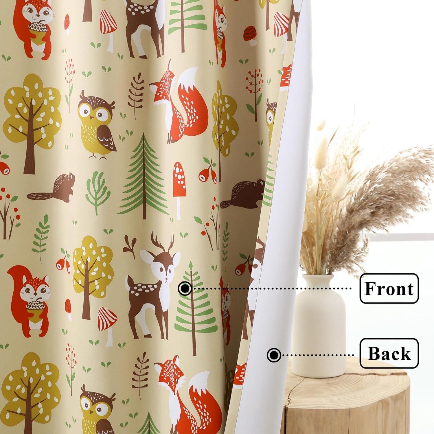 Cortinas Blackout L.Z.E para Niños Beige 52x63 cm - Juego de 2