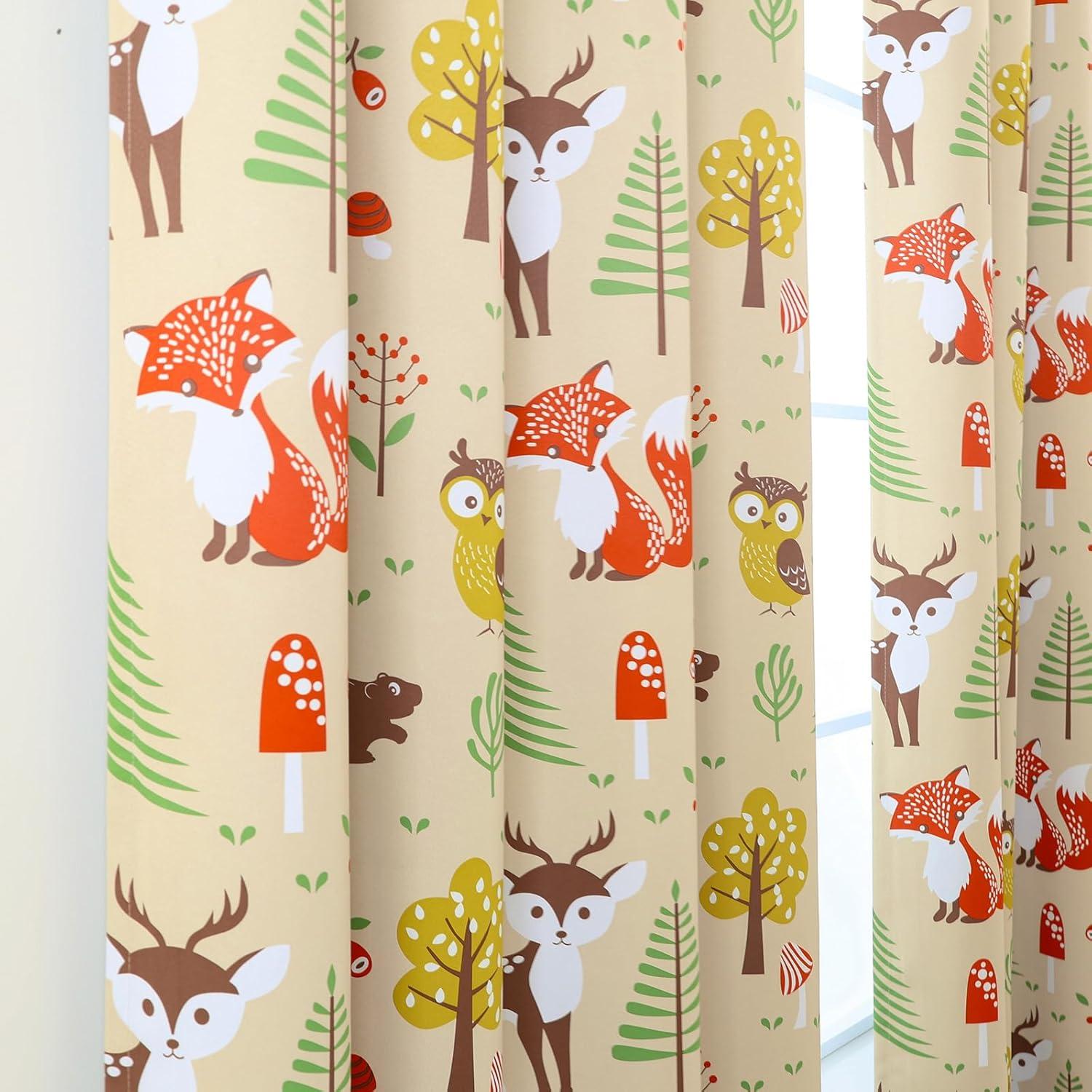 Cortinas Blackout L.Z.E para Niños Beige 52x63 cm - Juego de 2