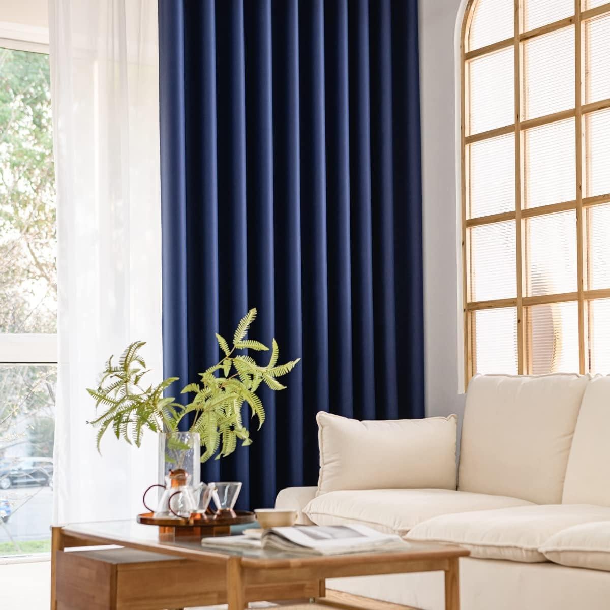 Cortinas Opacas MOONVAN 2 Paneles 132 cm x 213 cm Marino