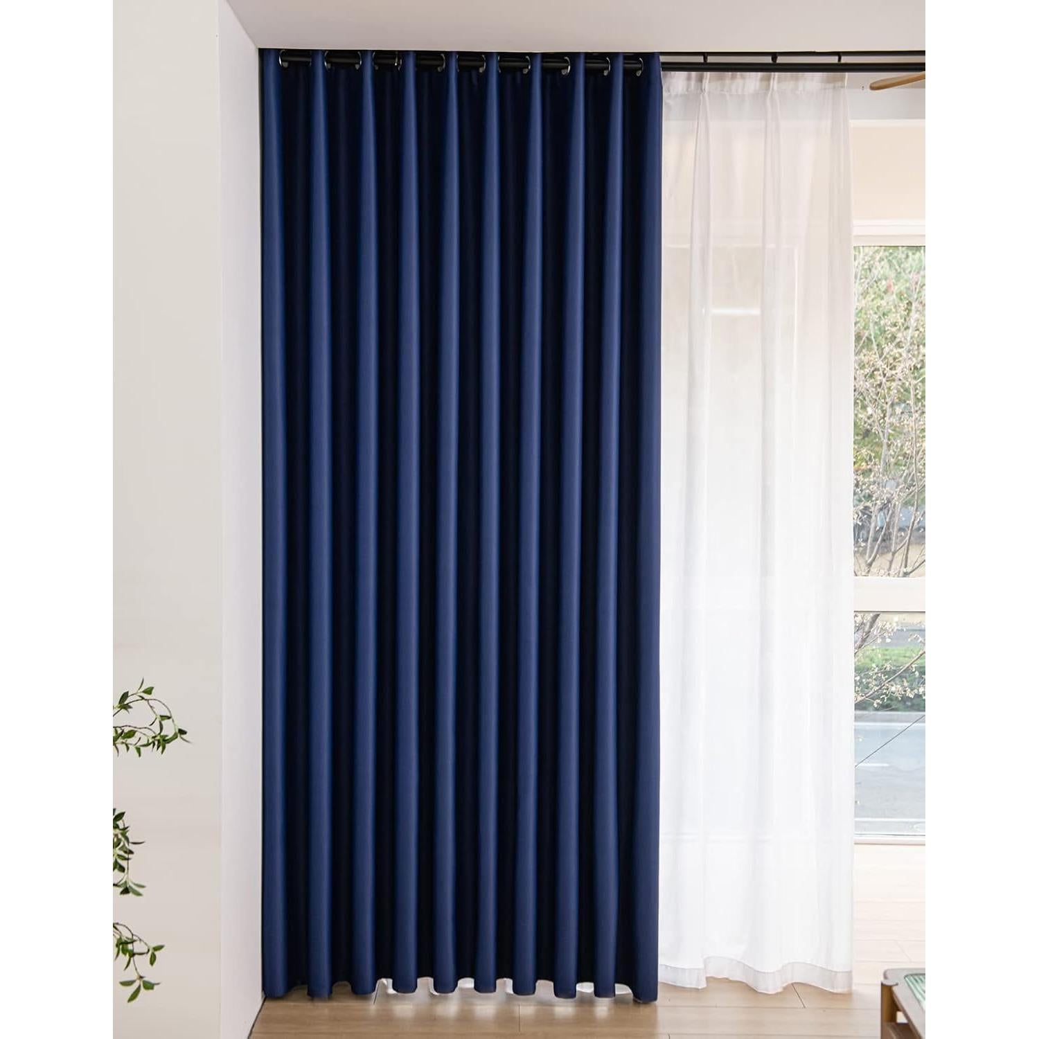 Cortinas Opacas MOONVAN 2 Paneles 132 cm x 213 cm Marino