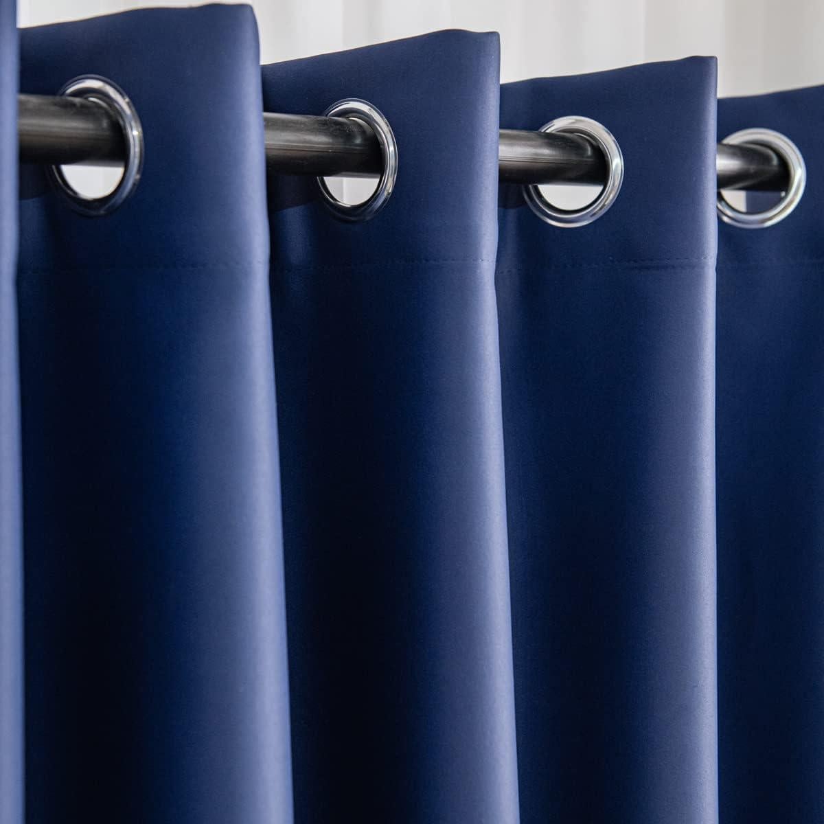 Cortinas Opacas MOONVAN 2 Paneles 132 cm x 213 cm Marino