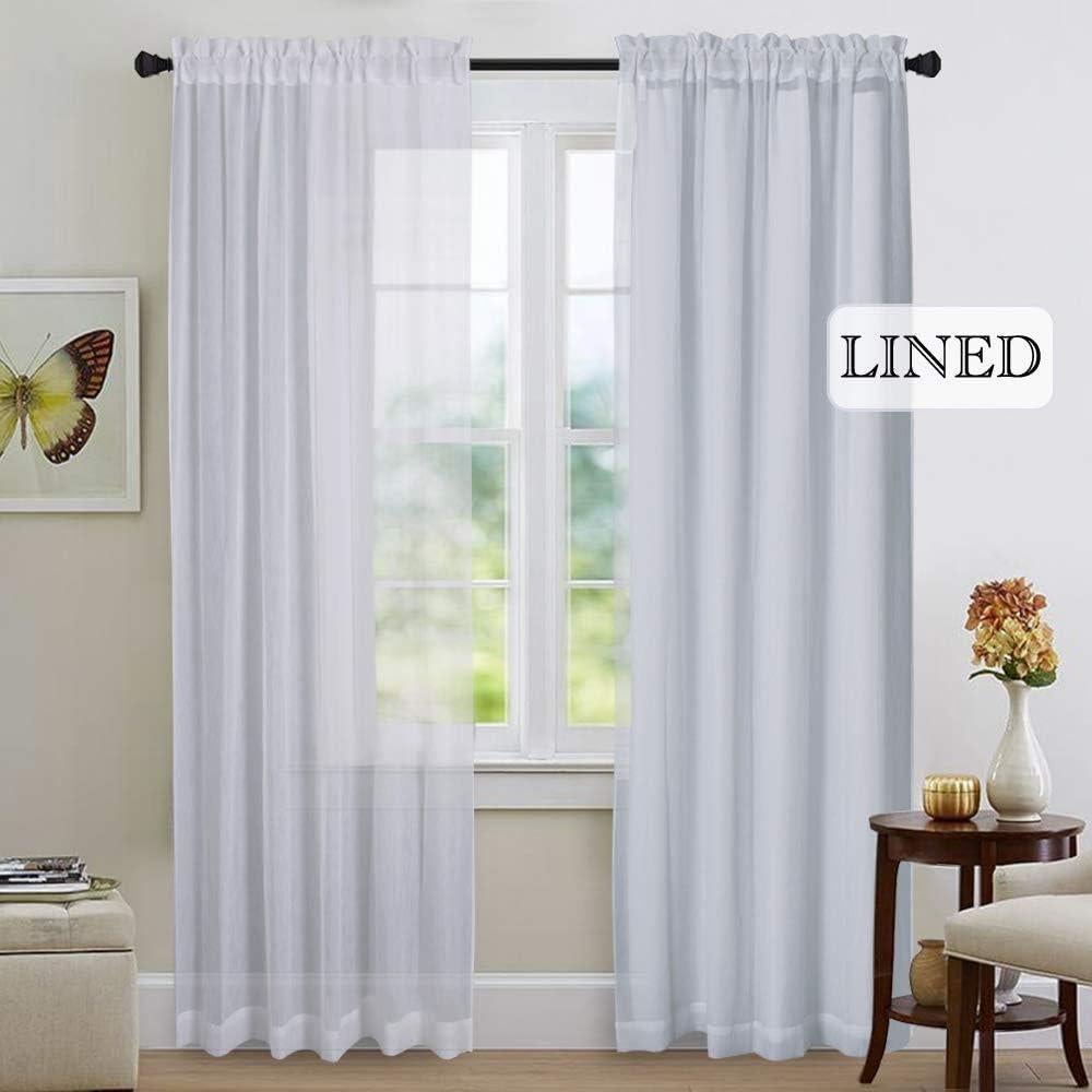 Cortinas Opacas NICETOWN 34x80 cm, Juego de 2, Aislantes