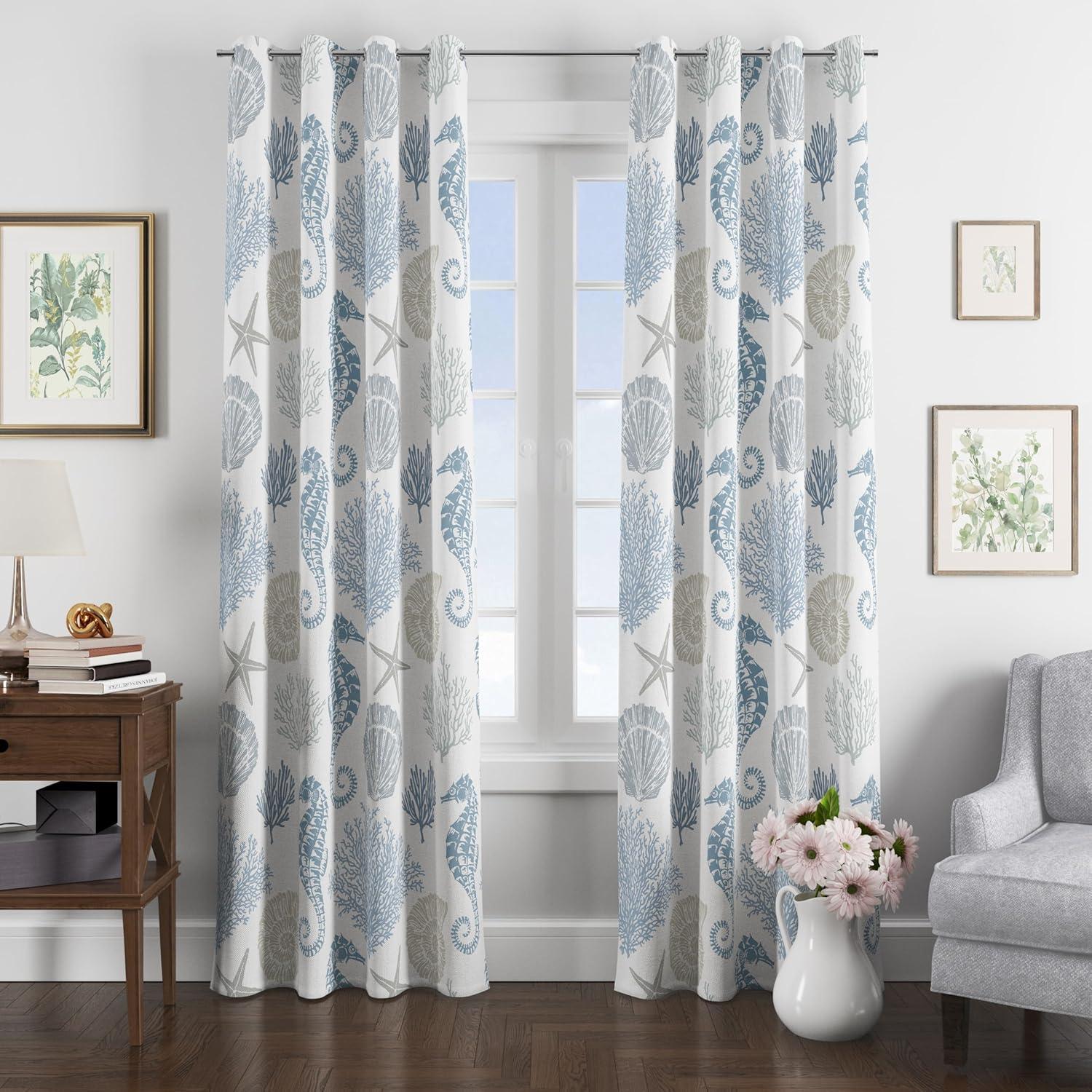 Cortinas Decorativas Weesire 50% Blackout Caballito de Mar 132x213 cm