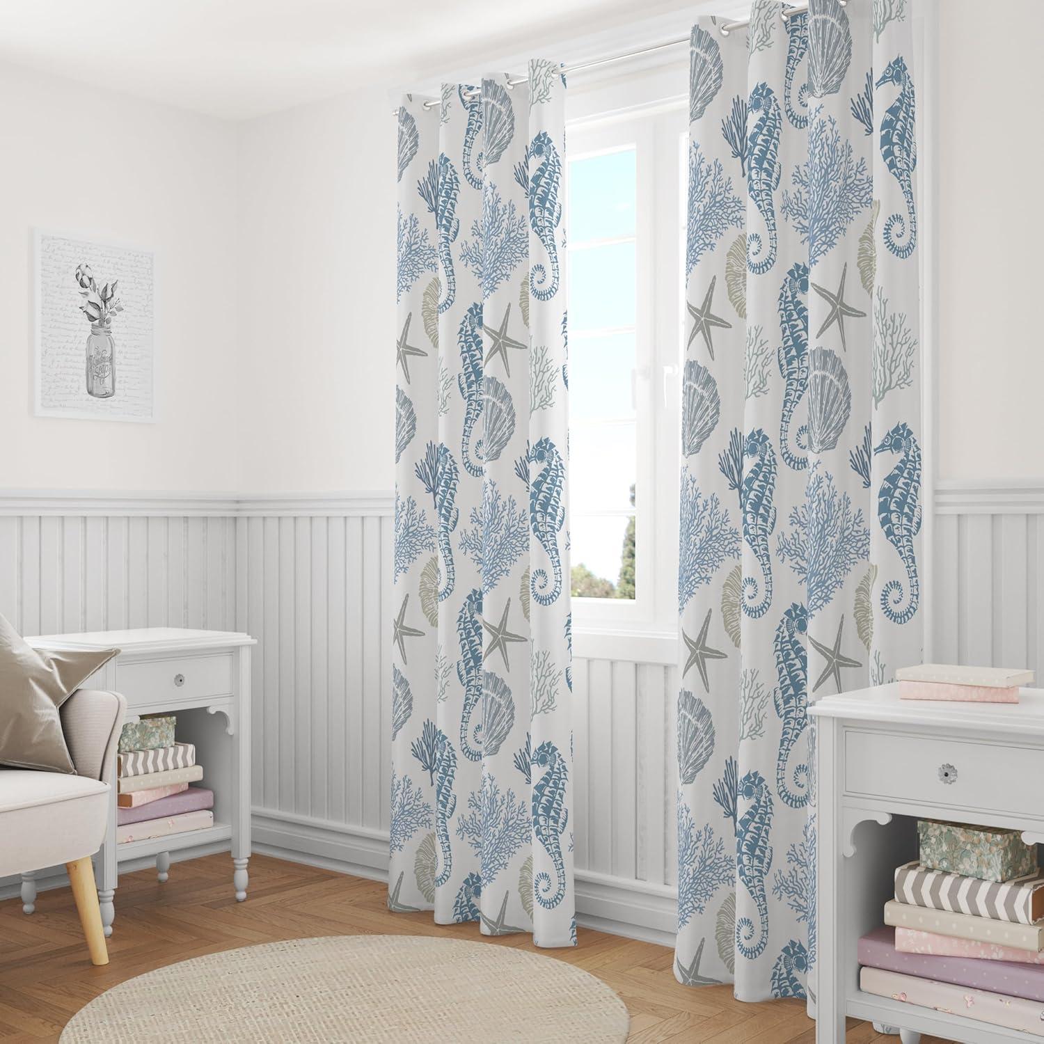 Cortinas Decorativas Weesire 50% Blackout Caballito de Mar 132x213 cm