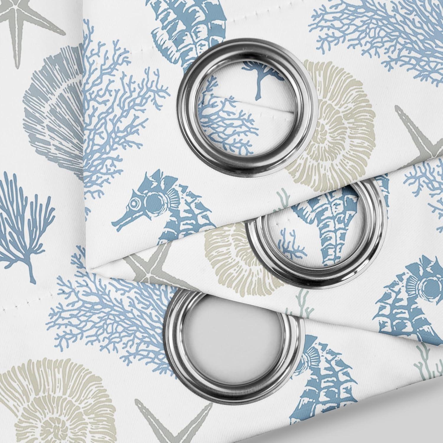 Cortinas Decorativas Weesire 50% Blackout Caballito de Mar 132x213 cm