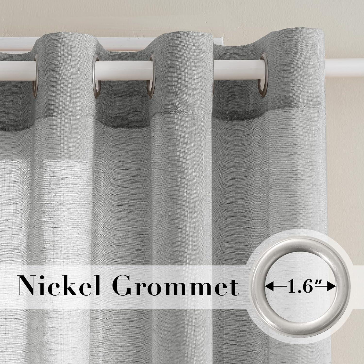 Cortinas Semitransparentes H.VERSAILTEX 132x213 cm Gris (Juego de 2)