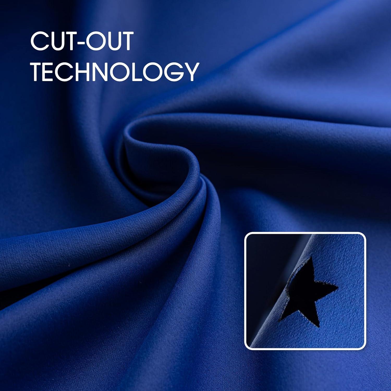 Cortinas Blackout Anjee 2 Paneles Estrellas Recortadas 132x213 cm