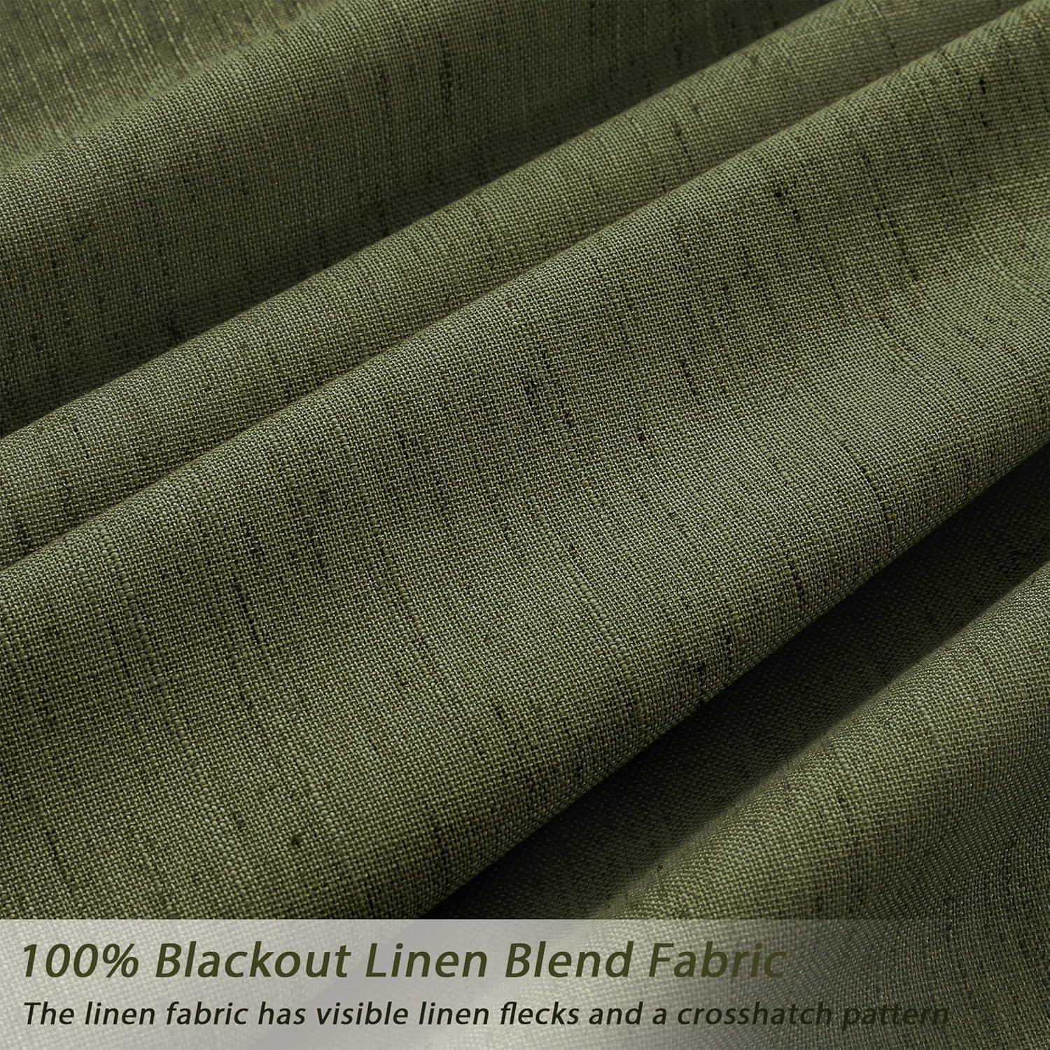 Cortinas Opacas UHITECH Verde Oliva 132x218 cm - Juego de 2