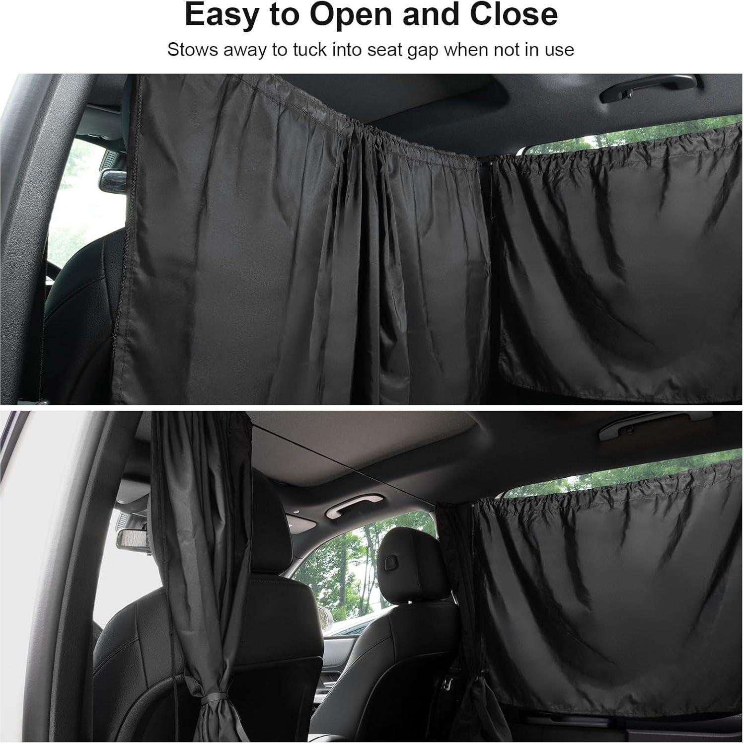 Cortinas divisorias de coche OEMASSIVE, 3 piezas, bloqueo 95% luz