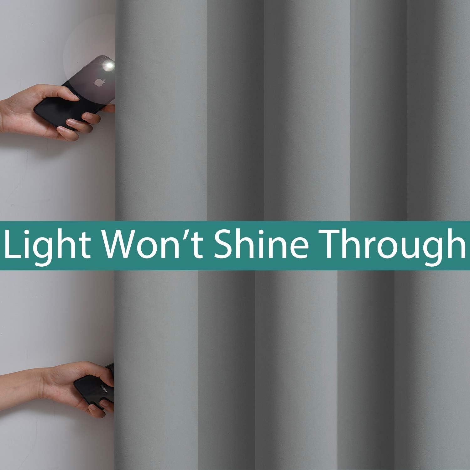 Cortinas Térmicas Aisladas Yakamok 132.08x137.16 cm Opacas Gris