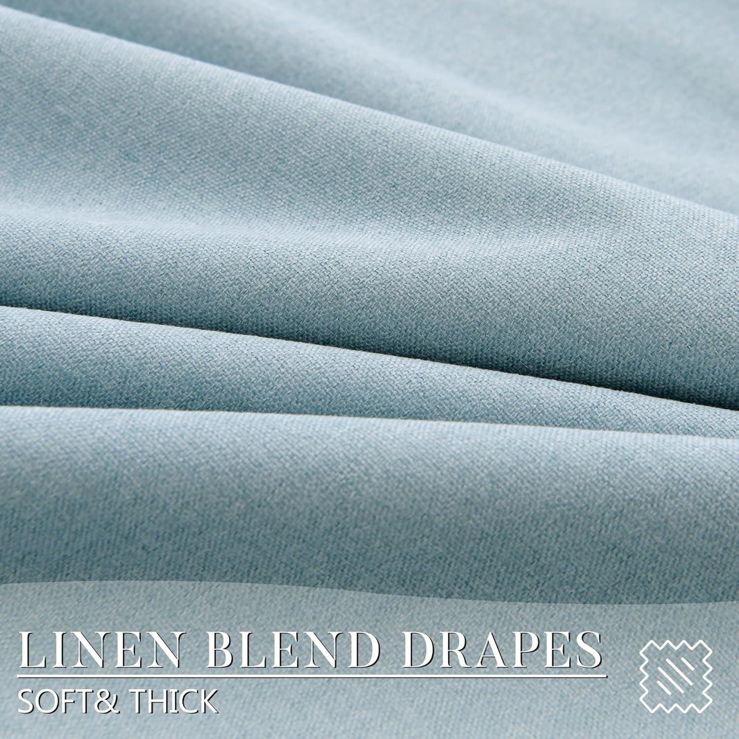 Cortinas Blackout ECIKMPIS Aqua Azul 132x213 cm 2 Piezas