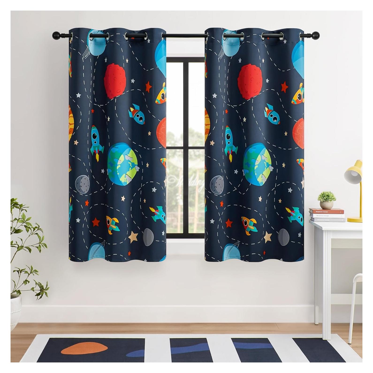 Cortinas Opacas BOHOMOCASA KIDS1astronaut 107x160 cm 2 Paneles