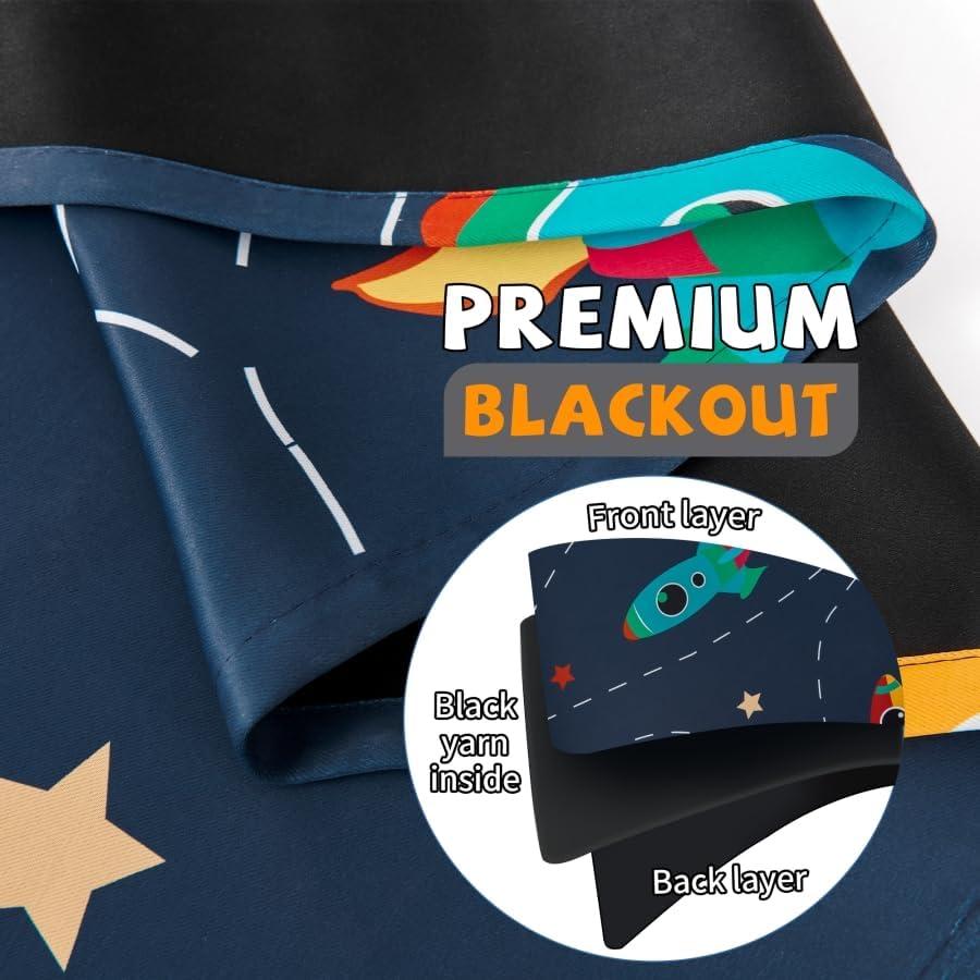 Cortinas Opacas BOHOMOCASA KIDS1astronaut 107x160 cm 2 Paneles