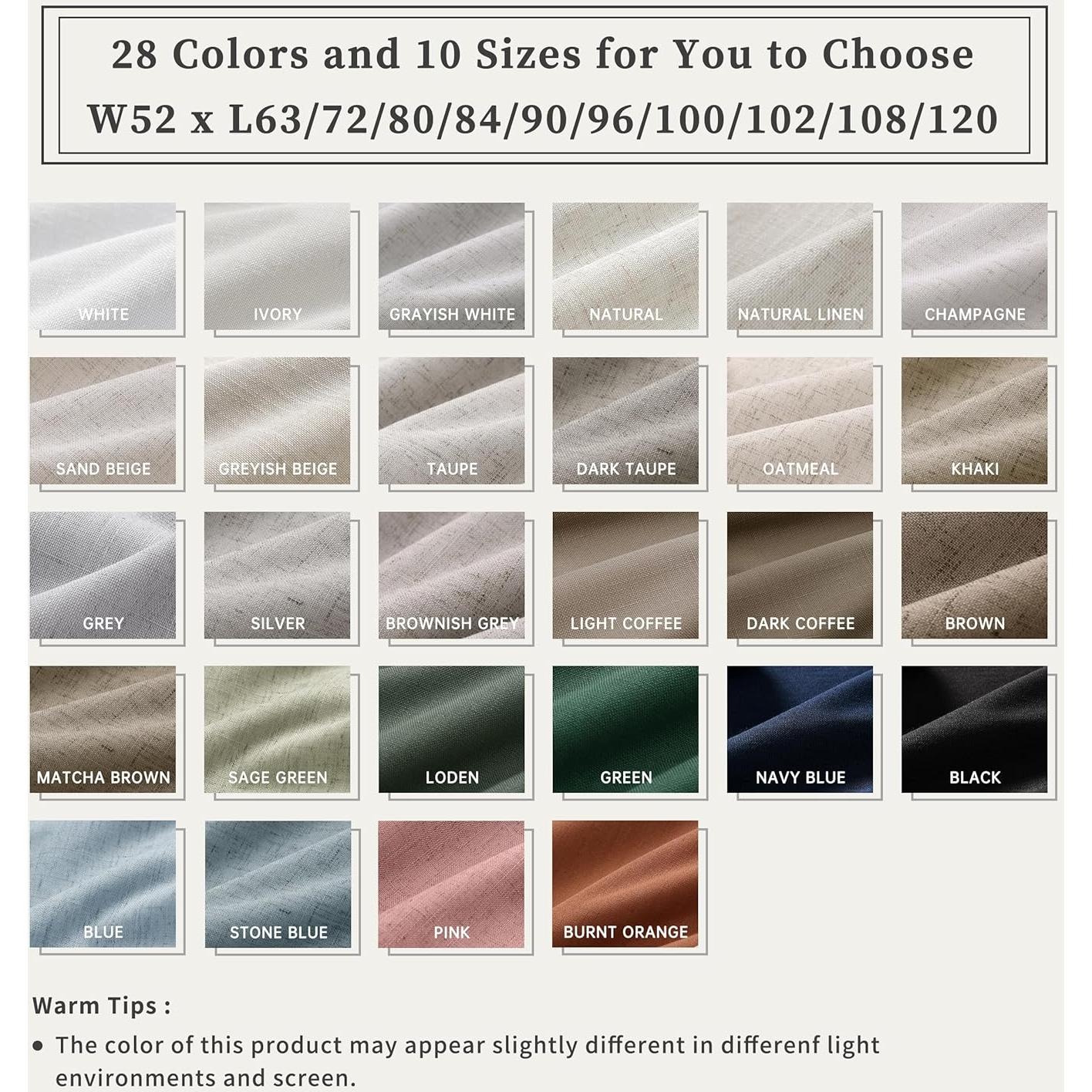 Cortinas Opacas BOODII Verde Salvia 213x132 cm Paquete de 2