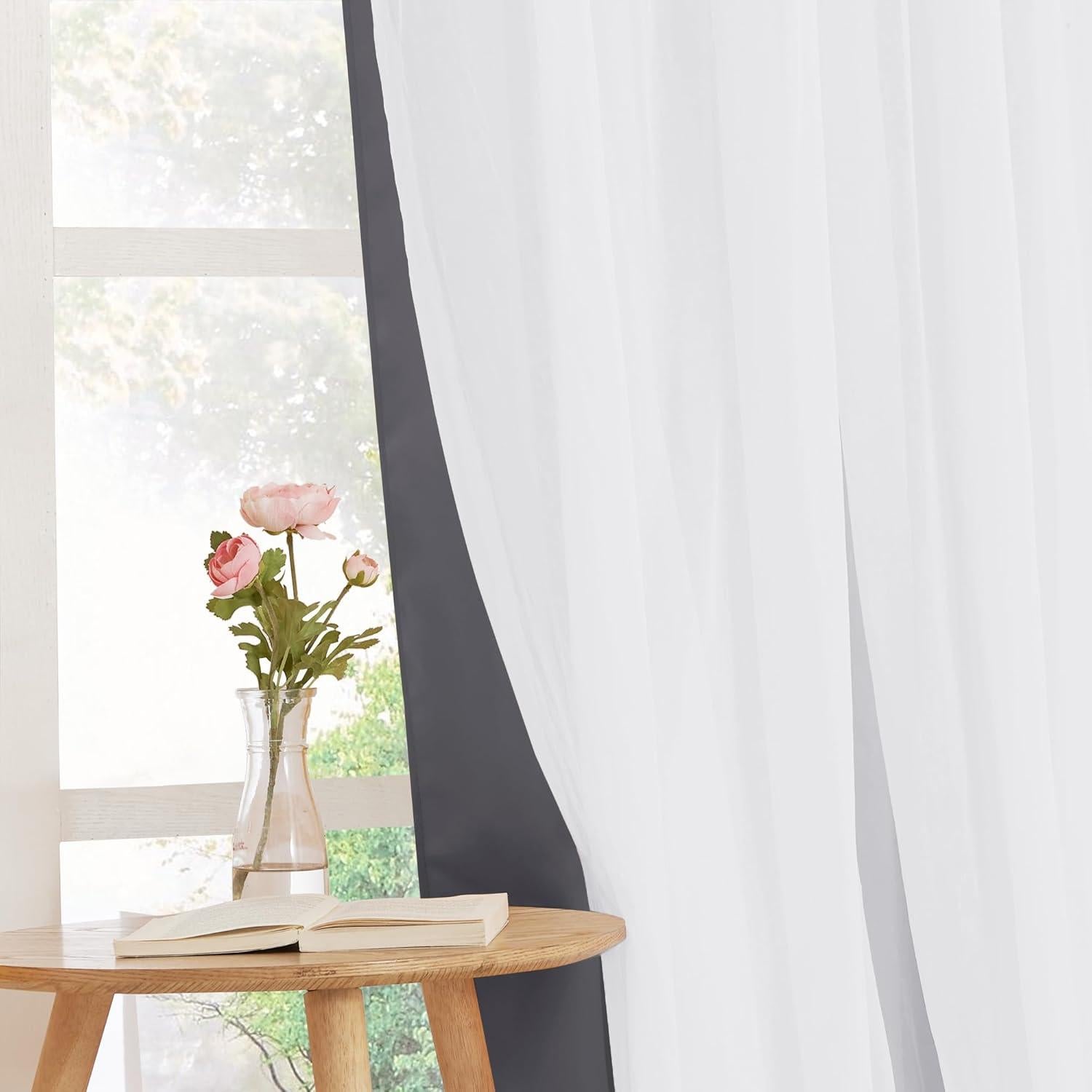 Cortinas Blackout PONY DANCE 132x160 cm Gris - 2 Paneles