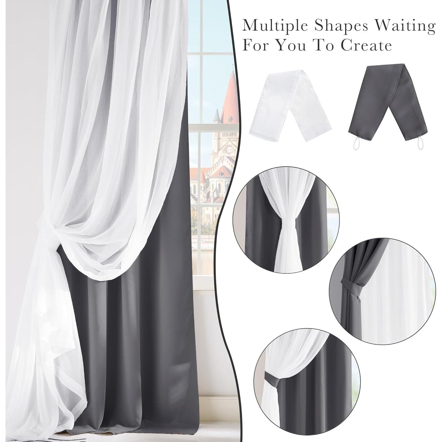 Cortinas Blackout PONY DANCE 132x160 cm Gris - 2 Paneles