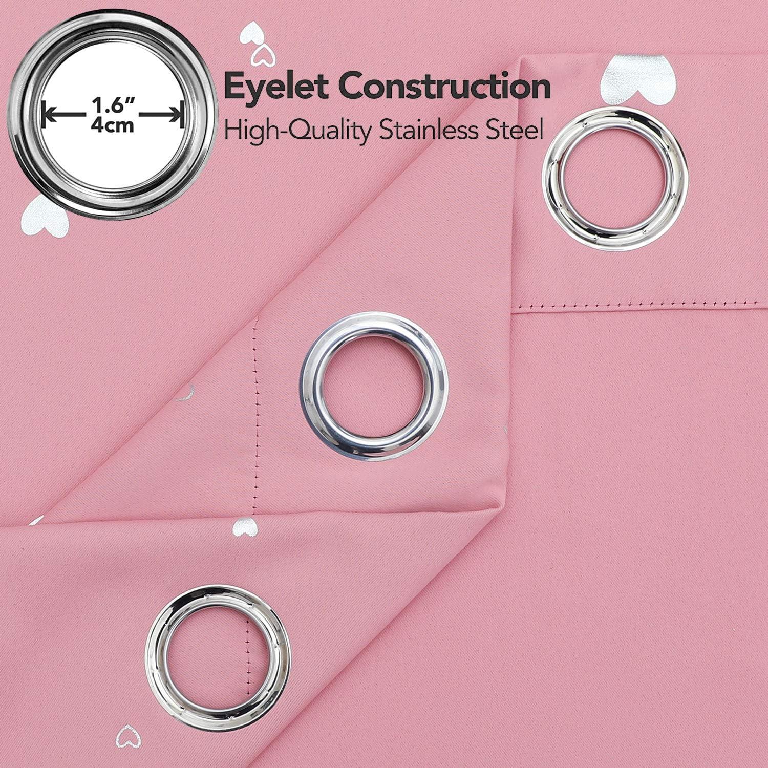 Cortinas Opacas Rosa Bebé SMILE WEAVER 52x63" 2 Paneles