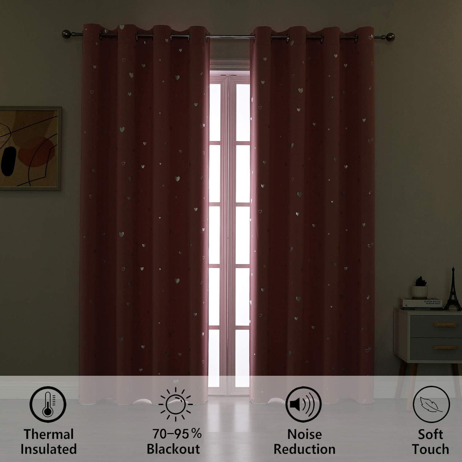 Cortinas Opacas Rosa Bebé SMILE WEAVER 52x63" 2 Paneles