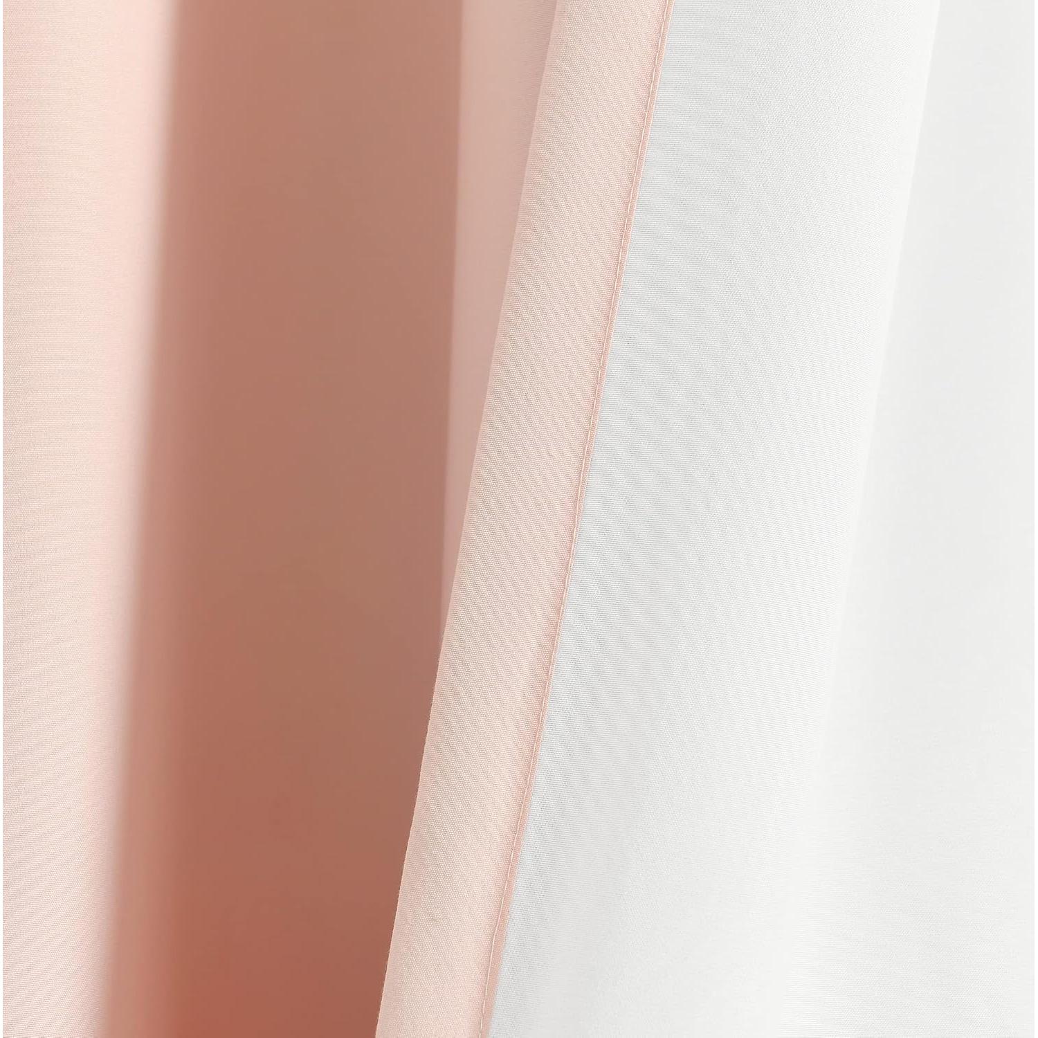 Cortina Blackout Lush Decor Allison Ruffle 100% Forrada 101.6x213.36 cm Blush