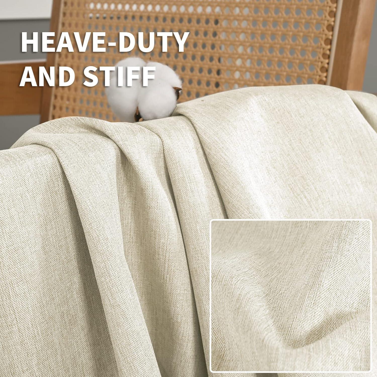 Cortinas Opacas BGment 132x213 cm Avena Juego de 2 Paneles